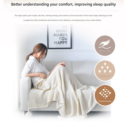 Khaki 1130*170cm Nordic Style Tassel Knit Throw Blanket - Soft Polyester Sofa Blanket with Pineapple Texture - Breathable & Lightweight for Office, Couch, Travel - Boho Chic Home Decor