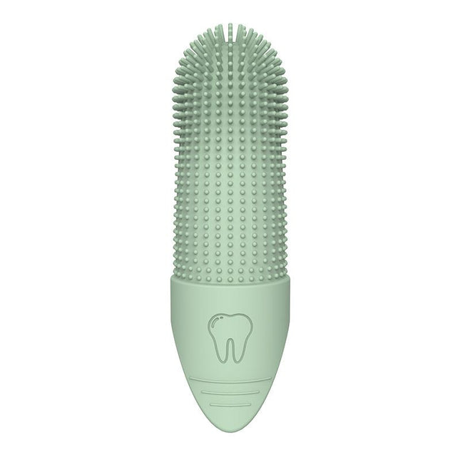 Green Silicone Pet Finger Toothbrush for Cats and V888-ELOSUNG50841