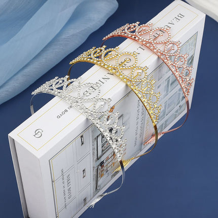 2-piece Golden Birthday Girl Tiara and Sash Set - Elegant Rhinestone Alloy Crown with , Glitter "BIRTHDAY GIRL" Sash & Safety Pin - Perfect Princess Party Accessory for Women and Girls