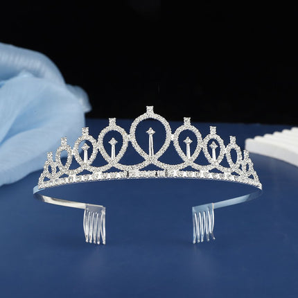 2-piece Silvery and Golden Birthday Girl Tiara and Sash Set - Elegant Rhinestone Alloy Crown with , Glitter "BIRTHDAY GIRL" Sash & Safety Pin - Perfect Princess Party Accessory for Women and Girls