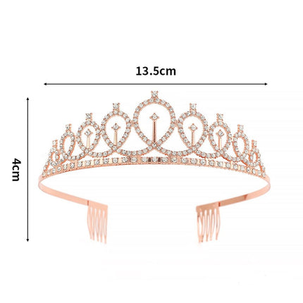 2-piece Silvery and Golden Birthday Girl Tiara and Sash Set - Elegant Rhinestone Alloy Crown with , Glitter "BIRTHDAY GIRL" Sash & Safety Pin - Perfect Princess Party Accessory for Women and Girls