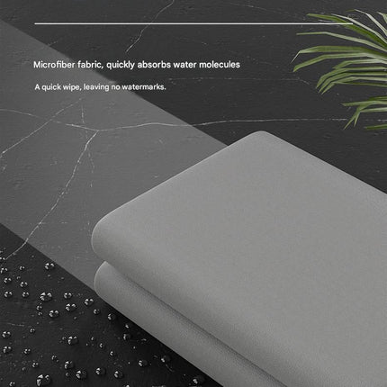 30*30 cm Grey Coral Fleece & Suede Microfiber Cloth Double-Sided Car Wash Towel  , 5X Water Absorption, Scratch-Free & Lint-Free, 360° Stitched Edge for Car Detailing, Glass, Home Cleaning - Multi-Purpose Auto Care Cloth