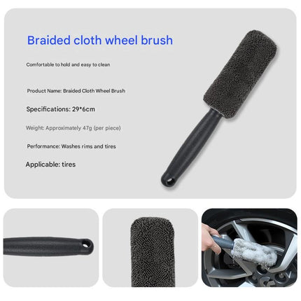 9-Piece Orange Car cleaning kit- Microfibre Wash Mitt, Sponge, Wheel Brush, Waxing Pads & Towels - Complete Auto Detailing Set for Home & Garage Use