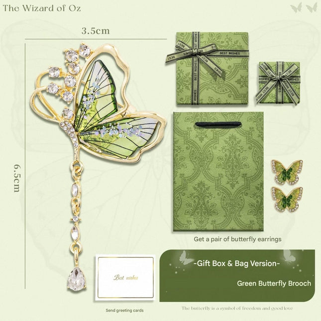 Green Butterfly Brooch