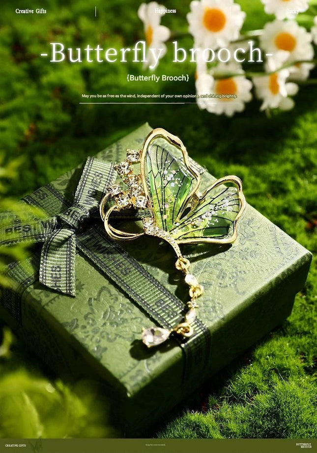 Green Butterfly Brooch – product detail