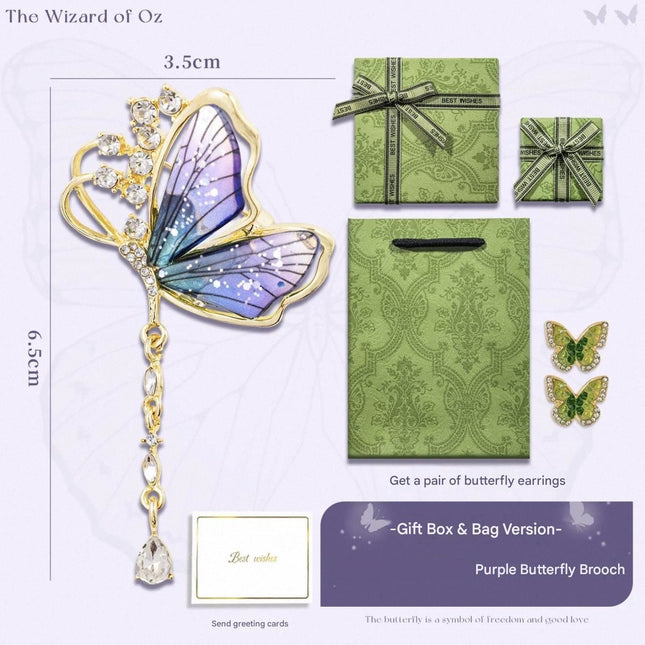 Purple Butterfly Brooch