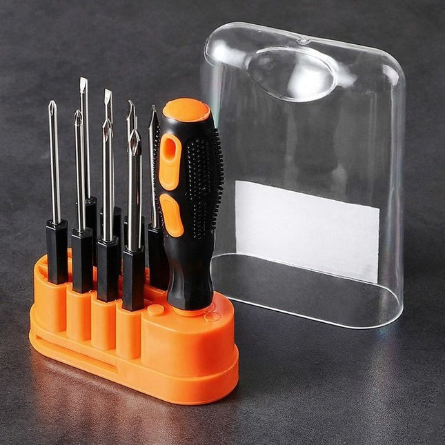 8-in-1 Black and Orange Multi-Bit Screwdriver V888-ELOSUNG50885