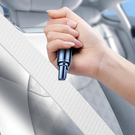 Black 2-in-1 Car Window Breaker and Seatbelt Cutter - Tungsten Steel Tip, Compact Emergency Escape Tool for Vehicle Safety, Portable Survival Hammer
