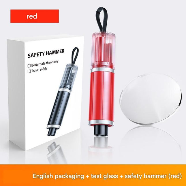 Red 2-in-1 Car Window Breaker and Seatbelt Cutter