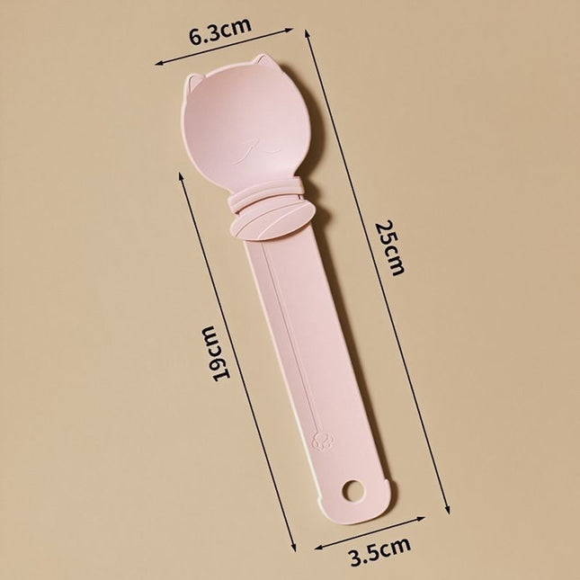 Pink Cat Treat Spoon for Wet Food & Paste