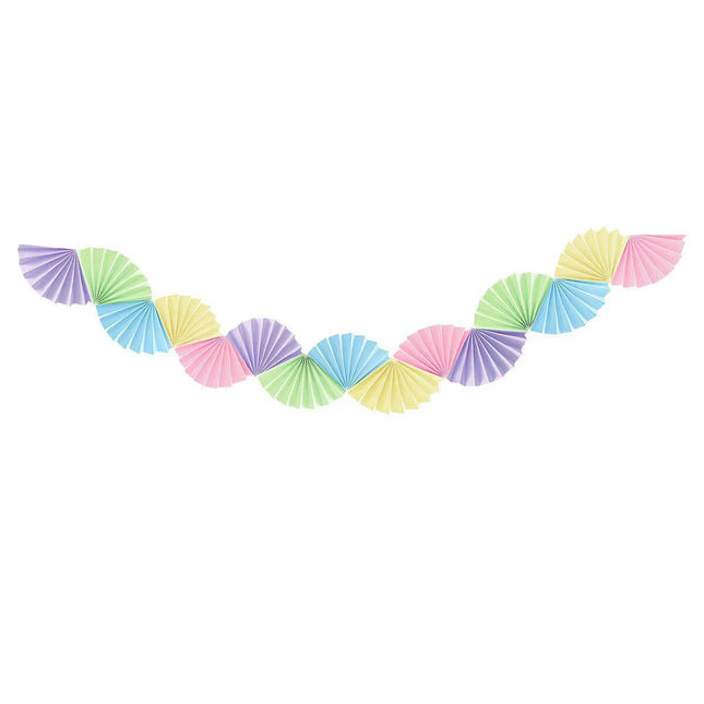 2-piece Macaron Colors Paper Fan V888-ELOSUNG50909