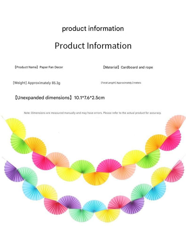2-piece Macaron Colors Paper Fan – product detail