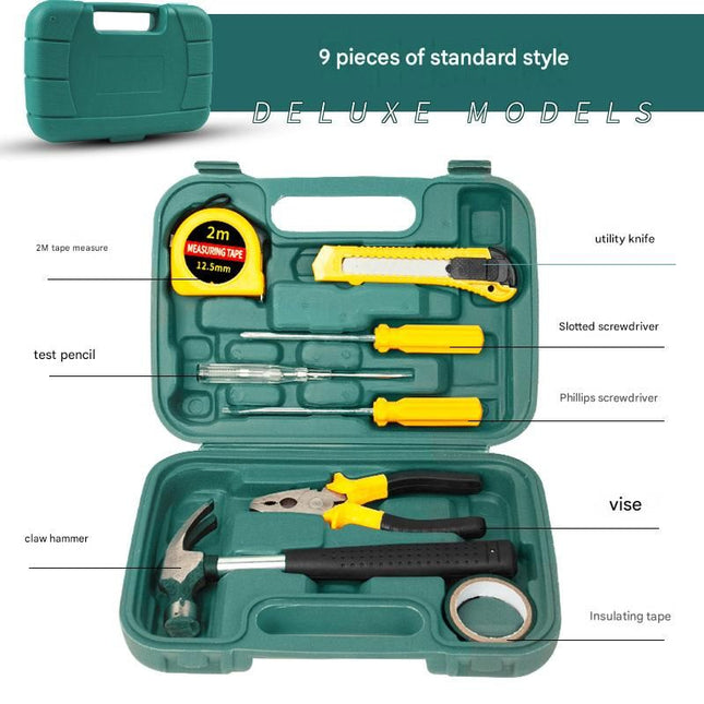 Green 9 Piece Set -Multi-Purpose Home & Car Tool V888-ELOSUNG50924