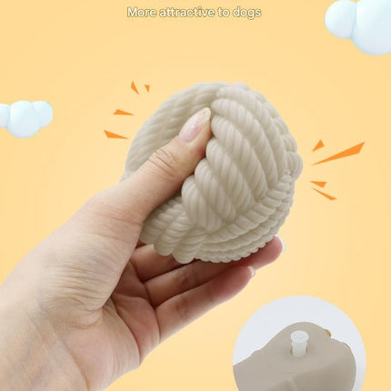 White Rope Ball Durable TPR Dog Chew Toys Set -  for Teeth Cleaning - Non-Toxic, Bite-Resistant, Easy Clean - Interactive Play for Medium to Large Dogs