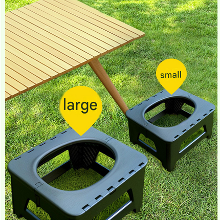 Black Small size Portable Folding Toilet Stool - PP Material - 100kg Load Capacity, Compact & Lightweight, Odor-Resistant Design, for Camping, Road Trips, Outdoor Emergencies, Travel-Friendly Solution
