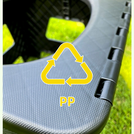 Black Small size Portable Folding Toilet Stool - PP Material - 100kg Load Capacity, Compact & Lightweight, Odor-Resistant Design, for Camping, Road Trips, Outdoor Emergencies, Travel-Friendly Solution