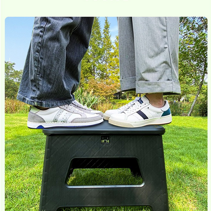Gray Small size Portable Folding Toilet Stool - PP Material - 100kg Load Capacity, Compact & Lightweight, Odor-Resistant Design, for Camping, Road Trips, Outdoor Emergencies, Travel-Friendly Solution