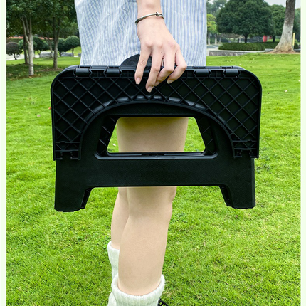 Gray Small size Portable Folding Toilet Stool - PP Material - 100kg Load Capacity, Compact & Lightweight, Odor-Resistant Design, for Camping, Road Trips, Outdoor Emergencies, Travel-Friendly Solution