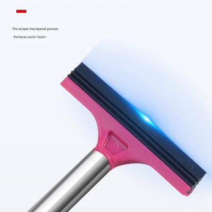 Pink Telescopic Car Mirror Wiper - ABS & Stainless Steel - 98cm Extendable, Defog & Rain Removal, Compact Car Cleaning Tool, Universal Fit, Travel Friendly