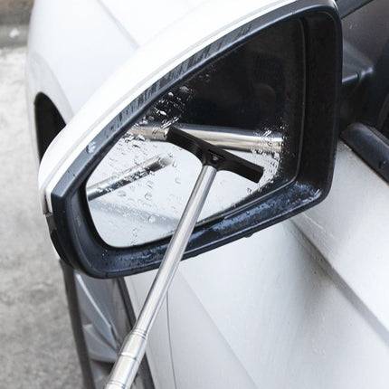 Pink Telescopic Car Mirror Wiper - ABS & Stainless Steel - 98cm Extendable, Defog & Rain Removal, Compact Car Cleaning Tool, Universal Fit, Travel Friendly