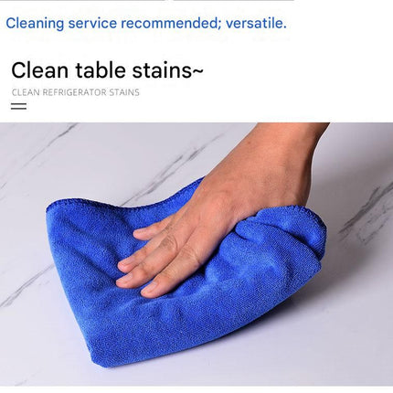 6-Piece Home Cleaning Kit - Blue Rechargeable Mini Desktop Vacuum Cleaner with 5 Reusable Microfiber Towels - USB Powered, Strong Suction, Lint-Free & Super Absorbent for Kitchen, Car, Office & Pet Hair