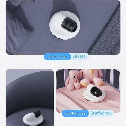White Automatic Intelligent Walking Mite Removal Robot - UV Sterilisation, High Frequency Beating, Strong Suction, Wireless Rechargeable Bed Vacuum for Mattress, Sofa, Carpet, Pet Hair