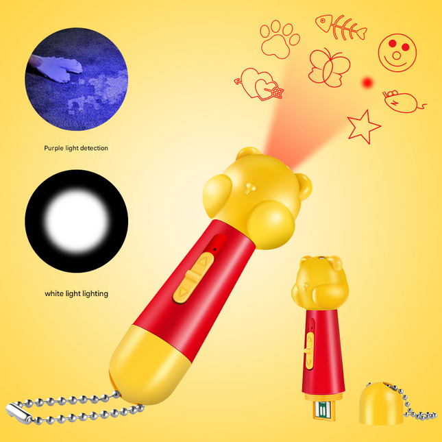 Yellow Bear Laser Cat Toy Set
