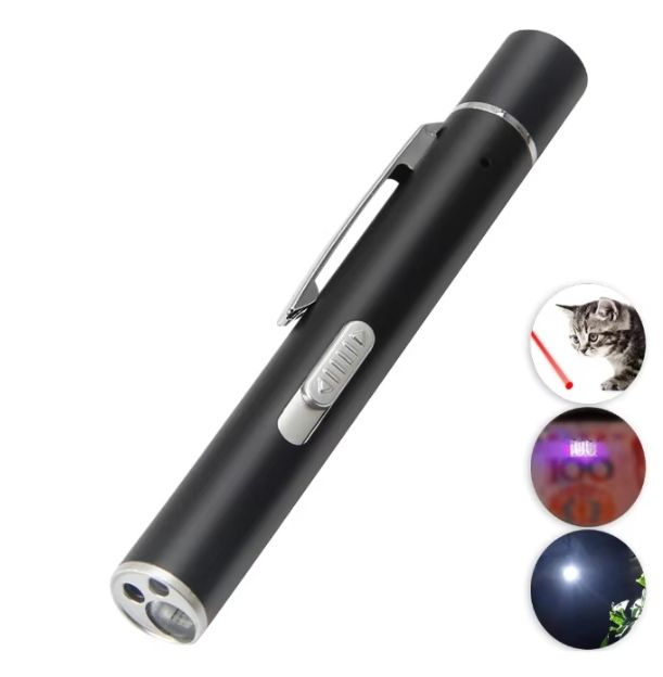 Grey Metal Laser Cat Toy Pen Set – product detail