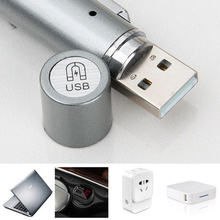 Grey Metal Laser Cat Toy Pen Set - 2 Piece USB Rechargeable 3-in-1 Laser Pointer with UV Light and LED Torch in Gift Tin Box