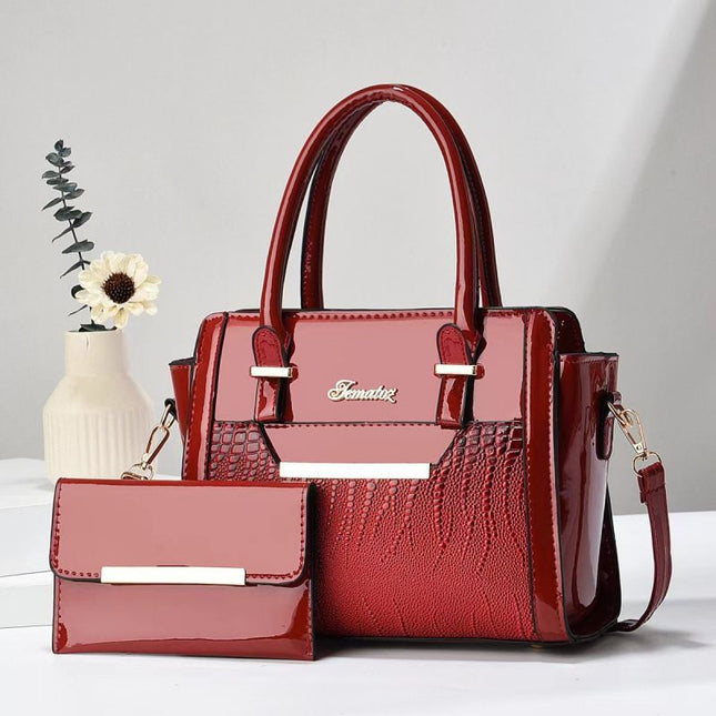 Red Women's Handbag Set