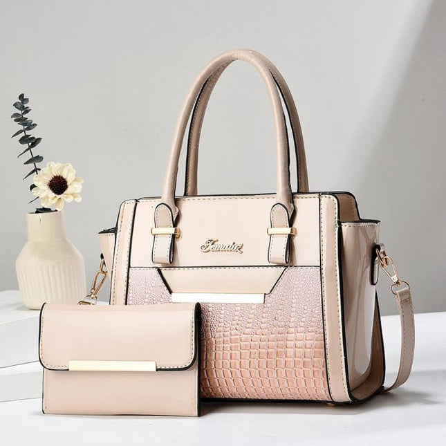 Mint pink Women's Handbag Set