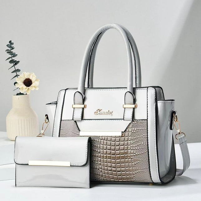 Grey Women's Handbag Set
