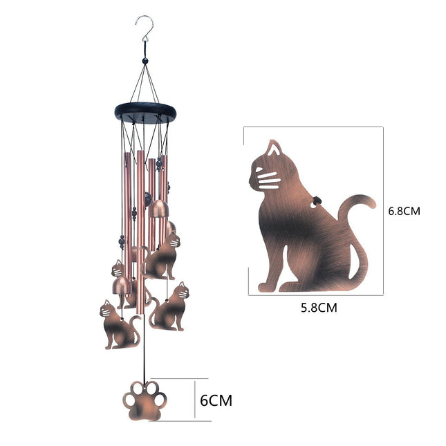Cat Metal Wind Chime
