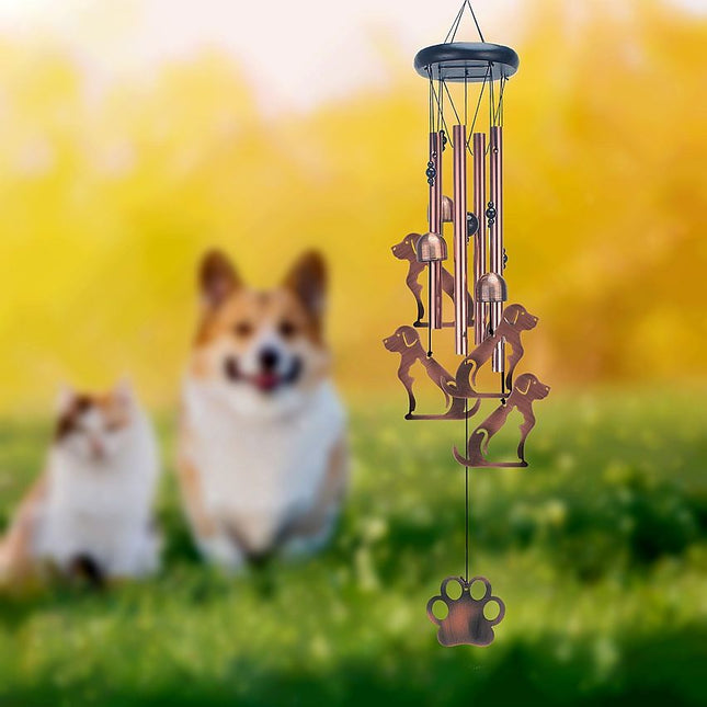 Hollowed-out dog Metal Wind Chime – product detail