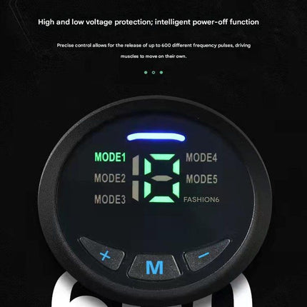 Orange EMS Muscle Stimulator Belt Set - Rechargeable Abdominal Toning Trainer with Multiple Pads and Modes