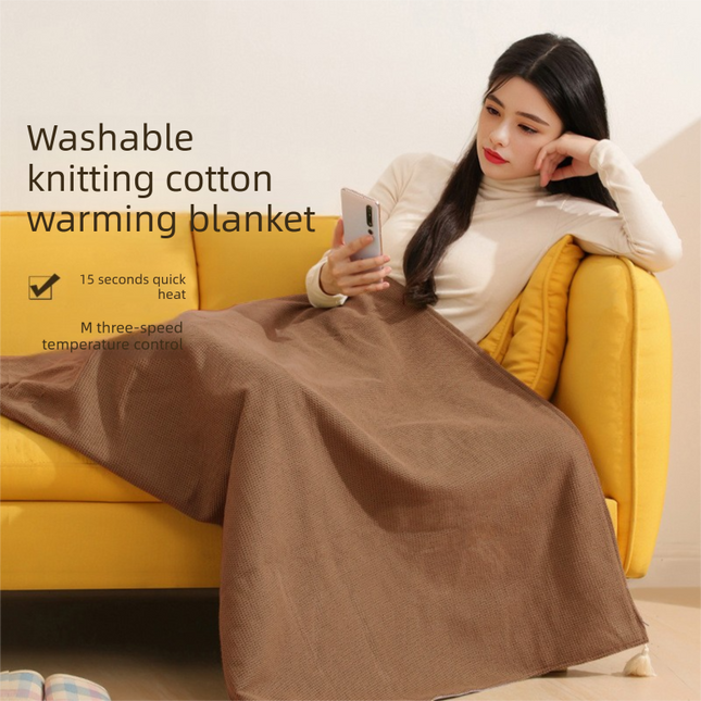 Red USB Heated Blanket Poncho – product detail
