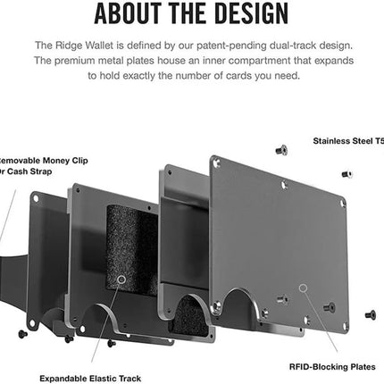 Dark green Slim RFID Blocking Aluminum Card Holder - Metal Wallet with Cash Strap Minimalist Card Case