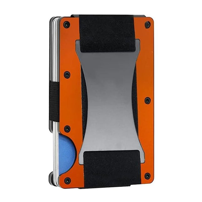 Orange Slim RFID Blocking Aluminum Card Holder