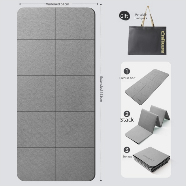 Grey Foldable Yoga Mat