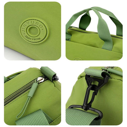 Grey Lightweight Large Capacity Sports Duffel Bag - Portable Crossbody Travel Gym Handbag for Yoga Outdoor Activities