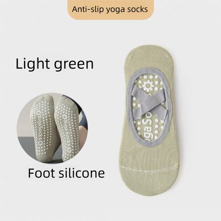 3-Pack Grey Anti-Slip Yoga Socks - Grippy Pilates Dance Fitness Socks with Silicone Grip for Women