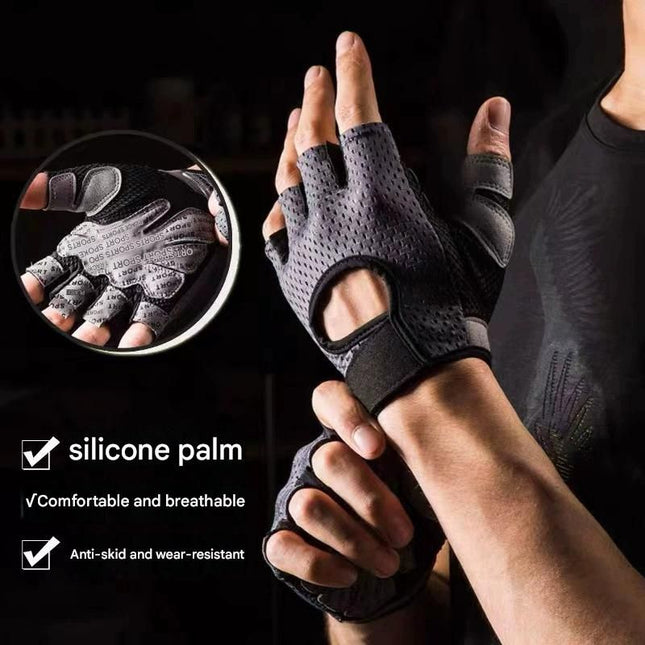 Black Half Finger Fitness Gloves – product detail