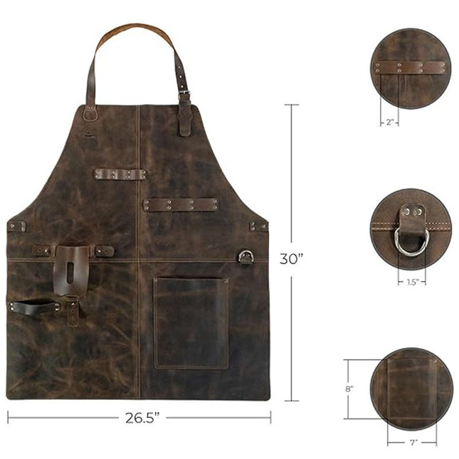 Retro PU Leather Apron – product detail