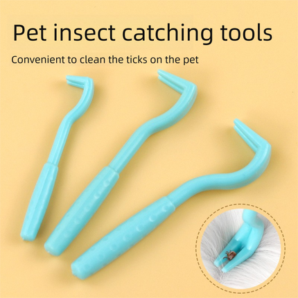 2-Pack Rose red Pet Tick Remover Tool Set - Small Medium Large Flea and Tick Hook Removers