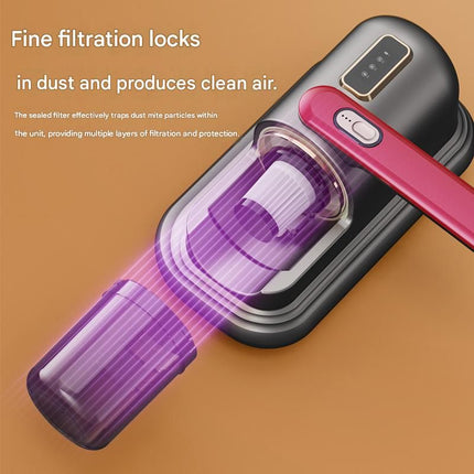 Greyish-purple Wireless Mite Vacuum Cleaner with UV Light – design and finish