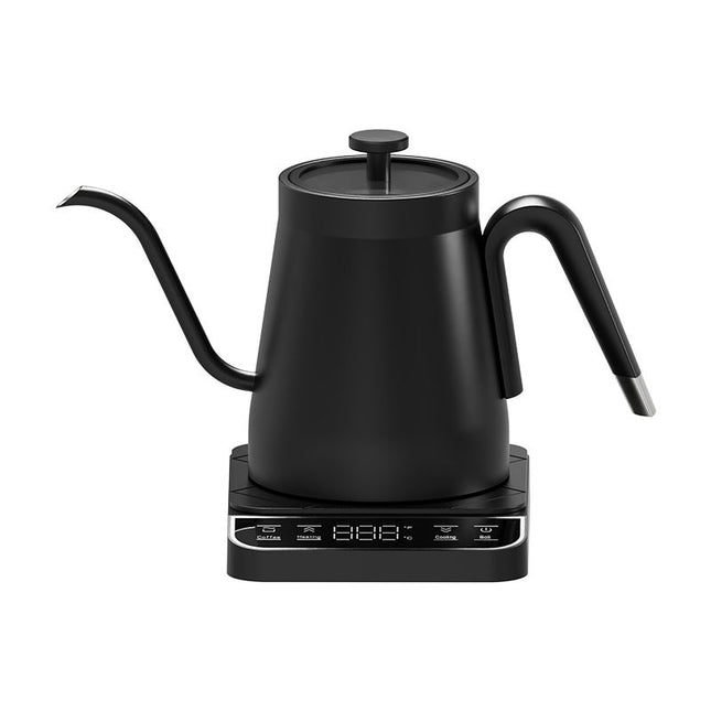 Black Gooseneck Electric Kettle with Temperature Control