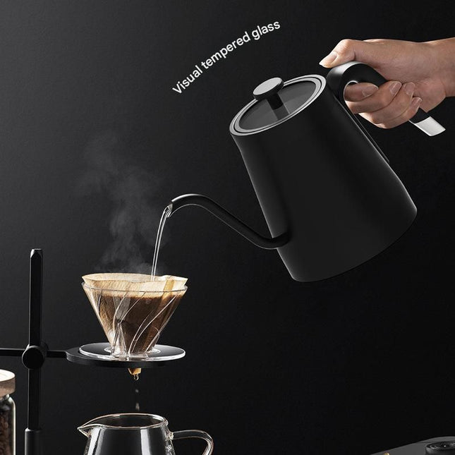 Black Gooseneck Electric Kettle with Temperature Control – product detail