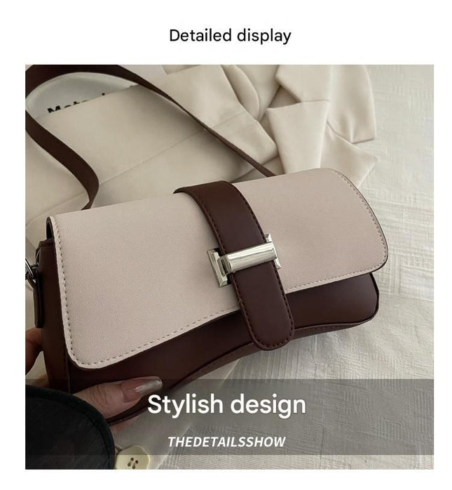 Black Fashion Retro Crossbody Bag French Chic Small Shoulder Bag Women s Baguette Underarm Bag – product detail
