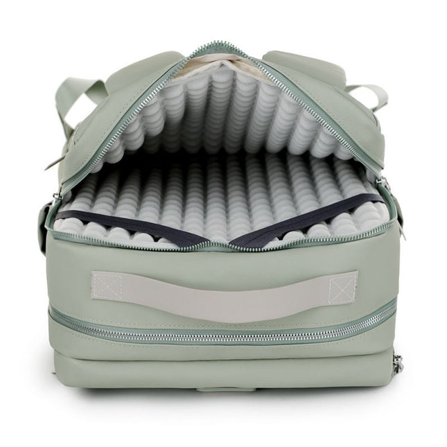 Dark grey Large Capacity Airbag Backpack Multi-Compartment Laptop Backpack Travel Business Bag – product detail