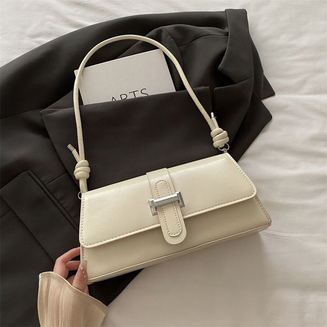 White French Chic Baguette Shoulder Bag Women s Minimalist Crossbody Bag with Premium Feel
